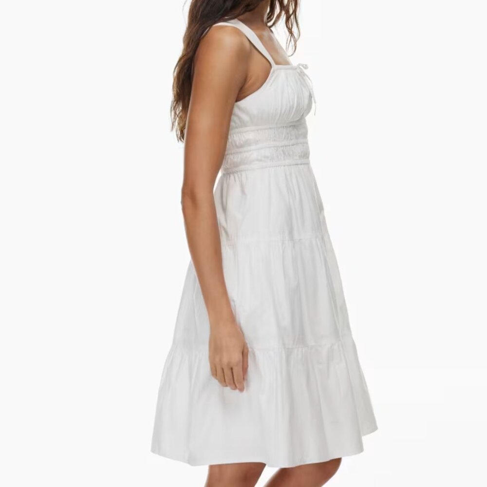 Like NEW - Aritzia Sunday Best Cotton poplin tiered midi dress - worn once - Picture 2 of 5